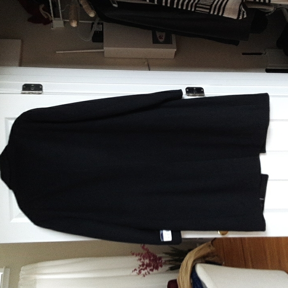 CHAPS NWT BLACK WOOL OVERCOAT  44R MENS - Picture 8 of 11